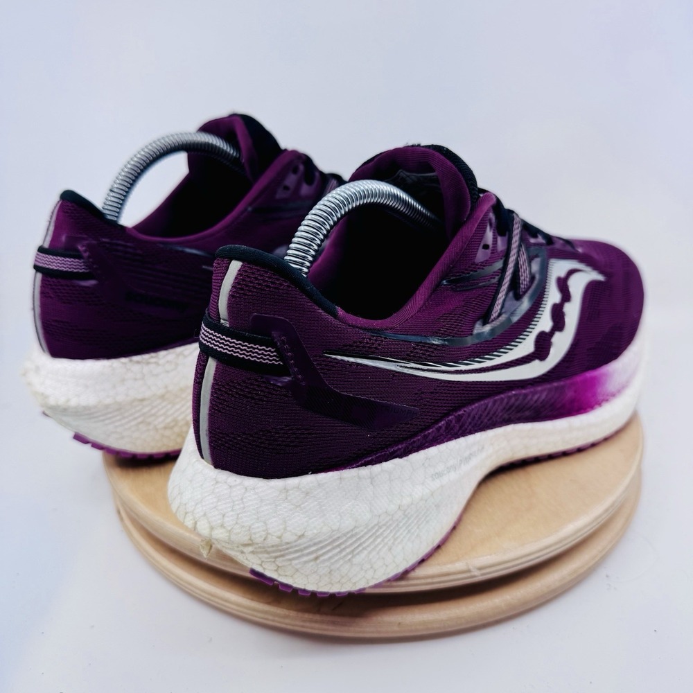 Saucony Triumph 20 Running Shoes Womens 11 W Wide Burgundy PWRRUN+ S10760-21 - Picture 5 of 9